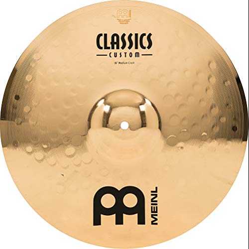 Meinl 16 インチ ミディアム クラッシュ シンバル - クラシック カスタム ブリリアント - ドイツ製、2 年保証 (CC16MC-B) Meinl Cymbals Meinl 16\