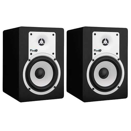 Fluid Audio C5 2ウェイ 5インチ アクティブ スタジオ モニター、ブラック、ペア Fluid Audio C5 2-Way 5 Inch Active Studio Monitor, Black, Pair