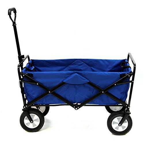 Meda | Collapsible Folding Outdoor Utility Wagon Cart (Blue)