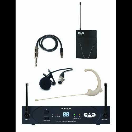CAD Audio StageSelect WX1610 ワイヤレス ボディパック システム (E19 イヤーセット マイク付き) CAD Audio StageSelect WX1610 Wireless Bodypack System with E19 Earset Microphone｜Glomarket
