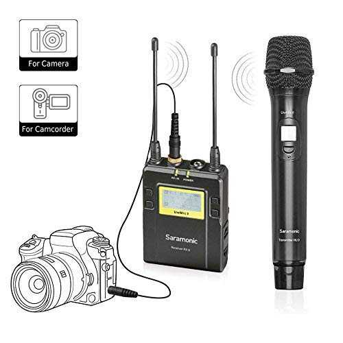 Saramonic UHF ワイヤレス ハンドヘルド型マイク システム 2ch レシーバー付き プロフェッショナル ビデオ マイク (UwMic9RX9HU9) Saramonic UHF Wireless Handheld Type Microphone System with 2-Ch Receiver Professional Video Microphone (U 45,135円