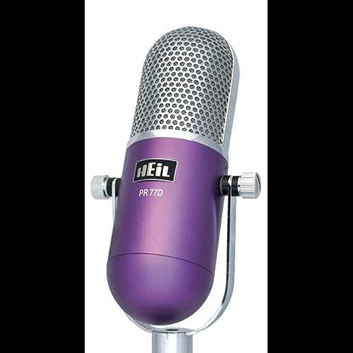 Heil PR77DP Decoシリーズ PR40エレメント搭載ダイナミックマイク (パープルボディ) Heil Sound Heil PR77DP Deco Series Dynamic Mic with PR40 Element (Purple Body)