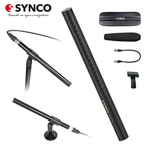 【公式】ショットガンマイク SYNCO Mic-D2 ハイパーカーディオイド指向性コンデンサーマイク XLRコネクター付き プロフェッショナルビデオ/オーディオ録音 ビデオカメラ/ブームポール/三脚に最適 [Official] Shotgun Microphone, SYNCO Mic-D2 Hyper-Cardioid｜Glomarket