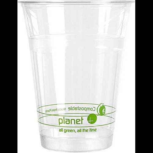 Planet+ Planet + 100% Compostable PLA Clear Cold Cup, 16-Ounce, 1000-Count Case