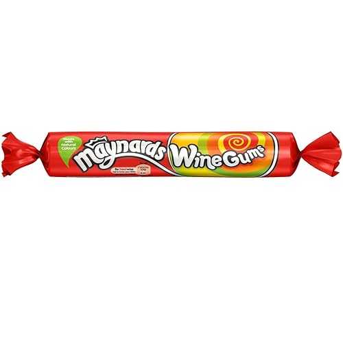 メイナーズ ワインガムロール、40ロール入りケース、各52g Maynards Bassetts Maynards Wine Gums Roll, Case of 40 Rolls, 52g Each