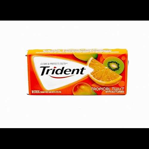 トライデント シュガーフリーガム (トロピカルツイスト、18個入、12パック) Trident Sugar Free Gum (Tropical Twist, 18-Piece, 12-Pack)
