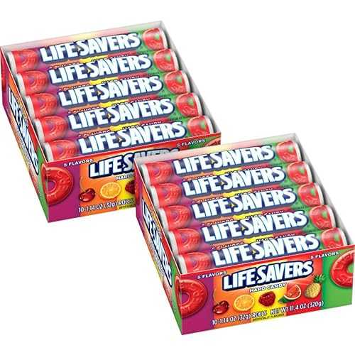 ??? ???? 5?? ? ?? ?? ?, 32g (20?) LIFE SAVERS 5 Flavors Hard Candy Bulk Pack, 1.14 oz Roll (Pack of 20)