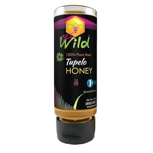 Bee Wild 100% ピュア & ローハニー - テュペロ 12 オンス Bee Wild (formerly Organic Mountains) Bee Wild 100% Pure & Raw Honey - Tupelo 12 ounce