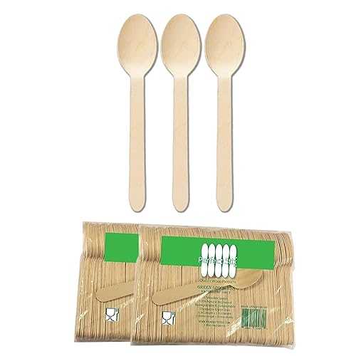 Perfect Stix 木製使い捨てスプーン 長さ 6 インチ (1000 個パック) Perfect Stix Wooden Disposable Spoons 6" Length (pack of 1000)｜Glomarket