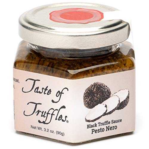 TASTE OF TRUFFLES Black Truffles and Mushrooms Sauce - Black Truffle Pesto Nero wt. 3.2 oz(90g) Fall/Winter Burgundy Black Truffles (Tuber Uncinatum)- Garnish Seasoning Gourmet Food - Vegan, Non-GMO, All-Natural画像