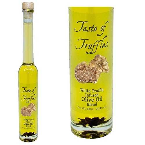 TASTE OF TRUFFLES White Truffle Oil | SUPER CONCENTRATED | ALL Natural | Gourmet Food Condiments Truffle Oil Salad Dressing 3.38 Fl Oz (100ml)
