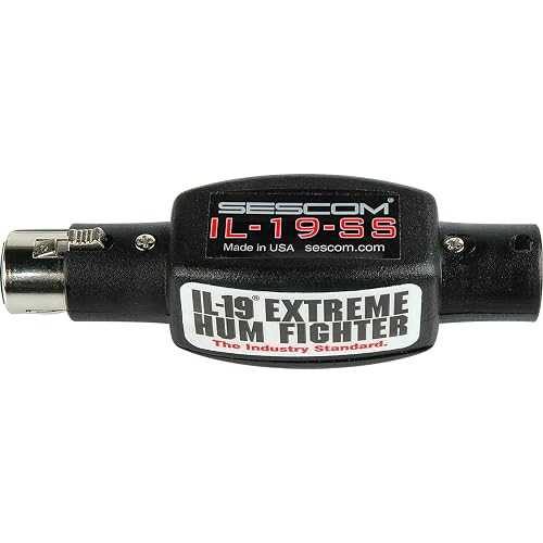 Sescom IL-19-SS インラインプロフェッショナルオーディオハムエリミネーター、ダイナミック構造シールド付き Sescom IL-19-SS Inline Professional Audio Hum Eliminator with Dynamic Structured Shielding|Glomarket