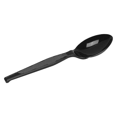 Georgia-Pacific TM517 Dixie Medium-Weight Polystyrene Plastic Teaspoon, 5.88" Size, Black, Pack of 1000|Glomarket