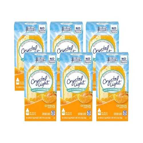 Crystal Light On The Go Splash、カフェイン入りシトラス、0.9オンス (6個パック) Crystal Light On The Go Splash, Citrus with Caffeine, 0.9-Ounce (Pack of 6)