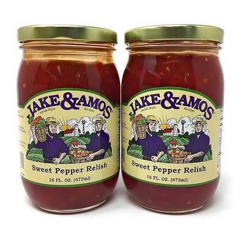ジェイク＆エイモス スイートペッパーレリッシュ / 2 - 16 オンス 瓶 Jake & Amos Sweet Pepper Relish / 2 - 16 Oz. Jars