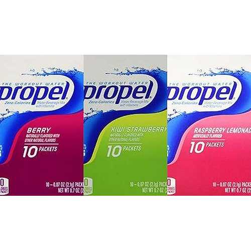 Propel ゼロ パウダー パケット バラエティ バンドル - 60 パケット - 合計 6 箱 (ラズベリー レモネード、キウイ ストロベリー、ベリーの各 2 箱) … Propel Zero Powder Packets Variety Bundle - 60 Packets - 6 Boxes Total (2 Boxe