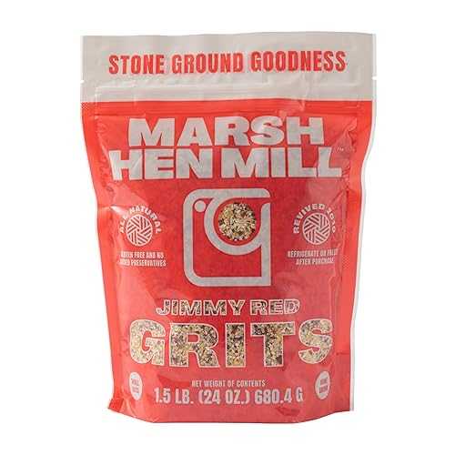 Marsh Hen Mill Jimmy Red Grits Pure, Gluten Free Old Fashioned Corn Grits No Preservatives, Rich in Heritage Authentic Southern Hearty, Fruity, Nutty Flavor 100% Natural Goodness - 24 oz Pack画像