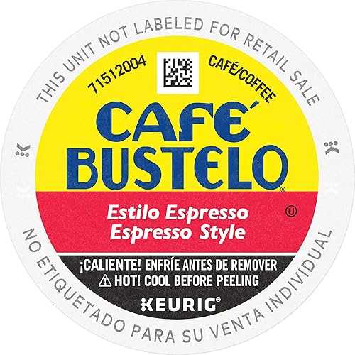Cafe Bustelo Caf・・ Bustelo Coffee Espresso Style Dark Roast Coffee 36 K Cups for Keurig Coffee Makers