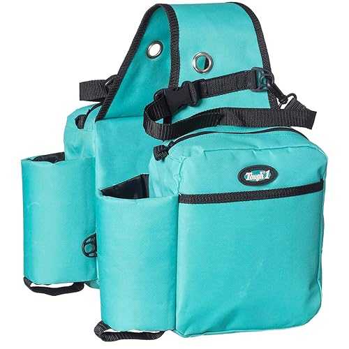 Tough 1 Nylon Water Bottle/Gear Carrier Saddle Bag, Turquoise/Brown