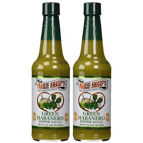 Marie Sharp's Green Habanero Pepper Sauce 10 oz - Pack 2