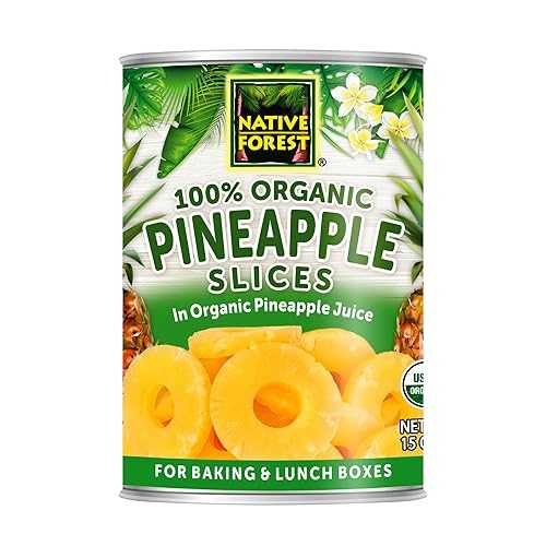 Native Forest Pineapple Slices - Pineapple Canned, Pineapple Organic, Canned Fruit No Sugar Added, Organic Pineapple Juice - 15 Ounce (Pack of 6) 10,342円