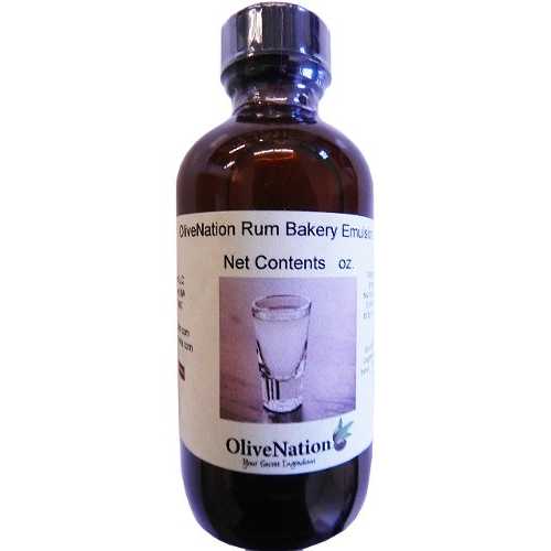 OliveNation Rum Baking Emulsion, Water Soluble, Kosher, Gluten Free, Vegan Flavoring - 8 ounces