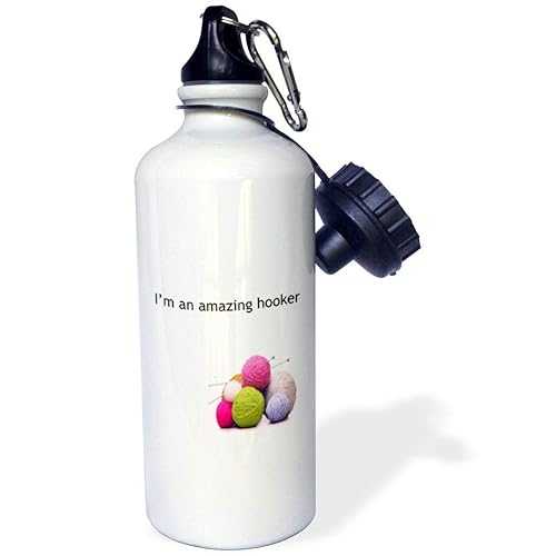 3dRose Im an Amazing Hooker-Sports Water Bottle, 21oz , 21 oz, Multicolored