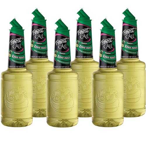 Finest Call プレミアム ライム ジュース ドリンク ミックス、1 リットル ボトル (33.8 液量オンス)、6 個パック Finest Call Premium Lime Juice Drink Mix, 1 Liter Bottle (33.8 Fl Oz), Pack of 6