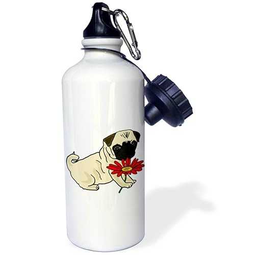 3dRose ウォーターボトル、21オンス、ホワイト 3dRose Water Bottle, 21oz, White