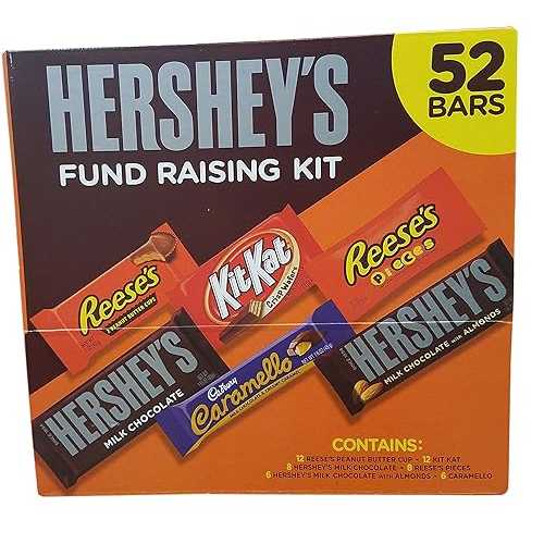 Hershey's 52 カウント チョコレート募金キット、4 ポンド Hershey's 52 Count Chocolate Fundraising Kit, 4 Pound
