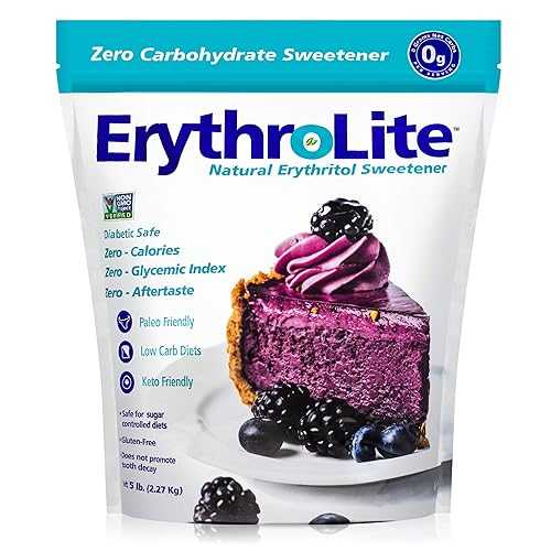 Xlear Erythrolite Erythritol Sugar Substitute - Natural and Organic Plant-Sourced Keto Friendly Sweetener (5 Pound Bag) (5 pound)