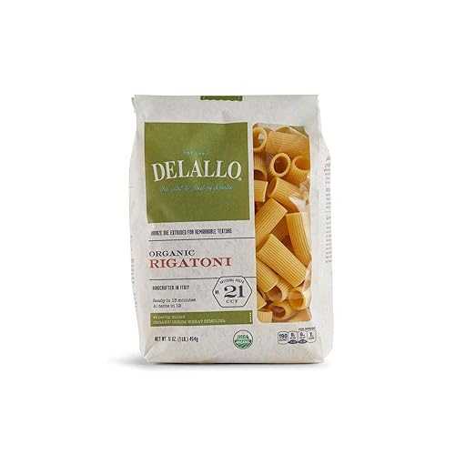 DeLallo オーガニック リガトーニ #21、16 オンス ユニット (16 個パック) DeLallo Organic Rigatoni #21, 16-Ounce Units (Pack of 16)