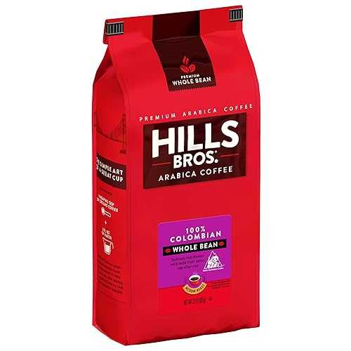 Hills Bros. 100% Colombian Whole Bean Coffee, Medium Roast, 32 Oz. Bag ? Roasted Arabica Coffee Beans, Smooth Balanced Flavor