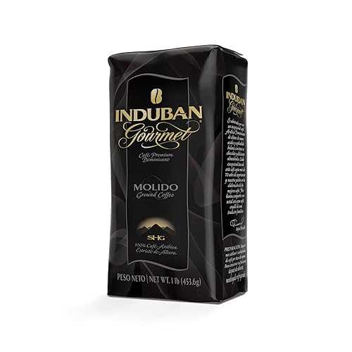 Caf・・ Santo Domingo INDUBAN Induban Gourmet, 16 oz Bag, Ground Coffee, Medium Roast - Premium 100% Arabica Coffee from the Dominican Republic (Pack of 1)