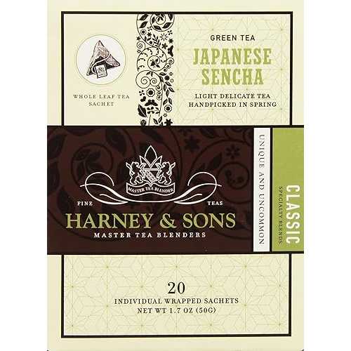 Harney & Sons Green Tea, Japanese Sencha, 20 Count (Pack of 6)