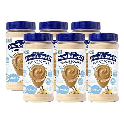 Peanut Butter & Co. Vanilla Peanut Powder, Non-GMO Project Verified, Gluten Free, Vegan, 6.5 Ounce (Pack of 6)