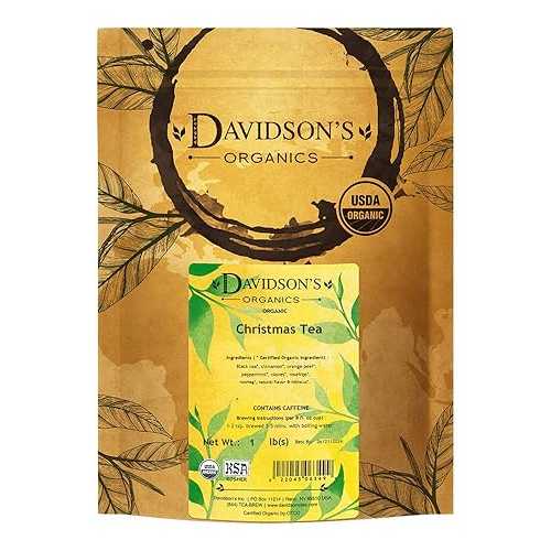 Davidson's Organics, Christmas Tea, Loose Leaf Tea, 16-Ounce Bag