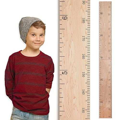 HEADWATERS STUDIO Wooden Growth Chart for Wall - Size Height Chart for Kids, Growth Measuring Board and Kids Height Wall Chart, Growth Chart for Kids, Height Chart for Wall - Natural (63\