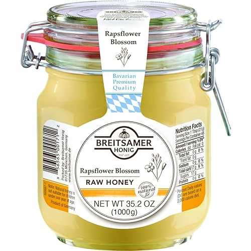 Breitsamer Honey Flip-Top Jar, Rapsflower Blossom, 35.27 Ounce