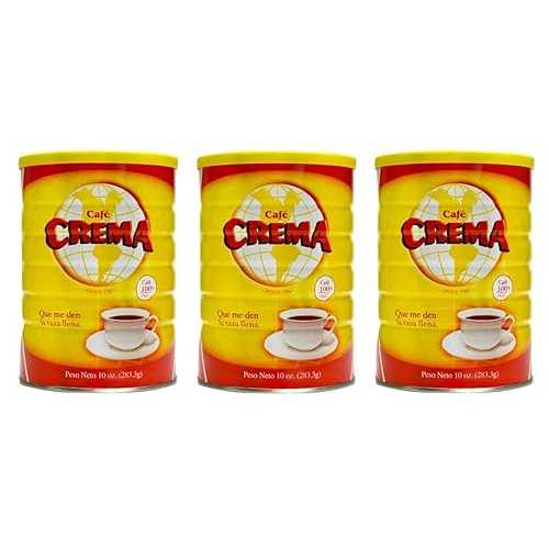 プエルトリコ産カフェ クレマ 挽いたコーヒー、10オンス缶（3個パック） Cafe Crema ground coffee from Puerto Rico, 10 ounce can (Pack of 3)