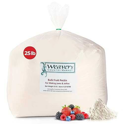 Weaver's Country Market Bulk Fruit Pectin Powder for Jam and Jellies - Made in USA Pectin for Canning Jelly, Cost Effective Pectin for Canning Jam (25 Pound Plastic Bag)