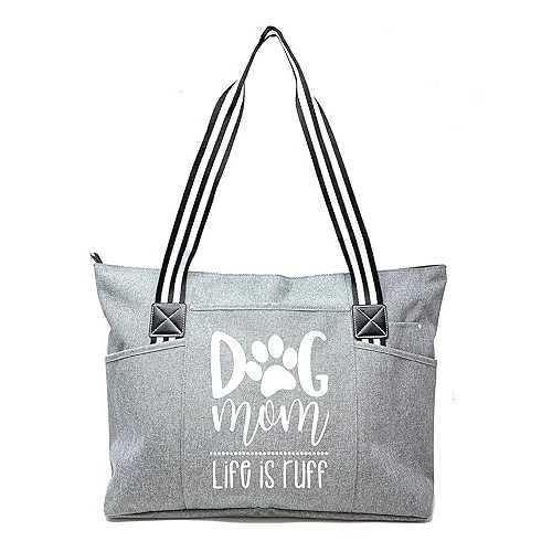 Dog Mom Gifts for Women - Dog Tote Bag - Great Presents for Birthday, Christmas, Mother's Day for Dog Lover, Best Dog Mom, Rescue Dog Gifts for Dog Lovers, Pet Love Bags, Foster Animal Dogs Owners Brooke & Jes