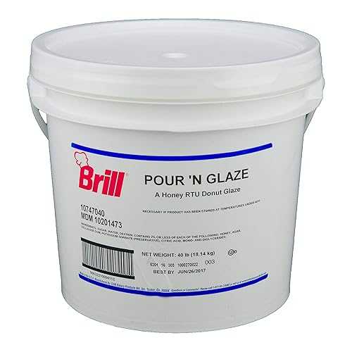 Brill すぐに使えるポアアンドドーナツグレーズ、40 ポンド -- 各 1 個。 CSM Bakery Brill Ready To Use Pour n Donut Glaze, 40 Pound -- 1 each.