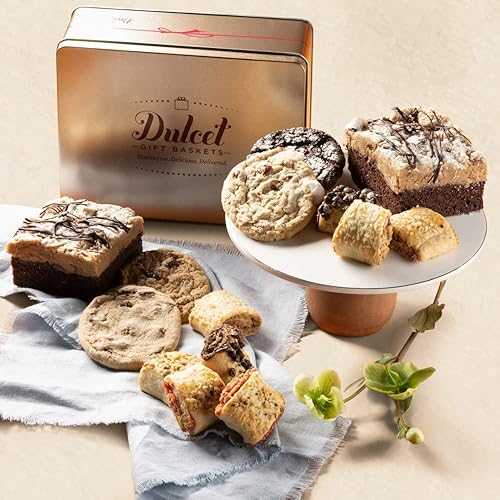 セット・詰め合わせ Dulcet Gift Baskets Old Fashioned Bakery Gift Tin - Gourmet Box for Anniversary, Wedding, Housewarming - Ideal for All Occasions - Family & Office Gatherings - Men & Women - Baked Goods, Dessert Sweets
