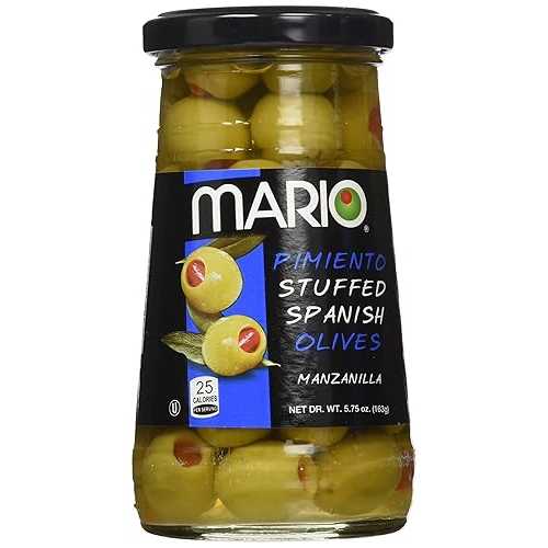 Mario Camacho Foods マンサニーリャオリーブ、みじん切りピミエント詰め、5.75 オンス (12 個パック) Mario Camacho Foods Manzanilla Olives Stuffed with Minced Pimiento, 5.75 Ounce (Pack of 12)