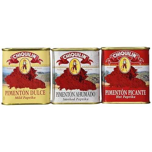 CHIQUIL・・N Chiquilin Mild, Smoked and Hot Spanish Paprika Set (Pack of 6)