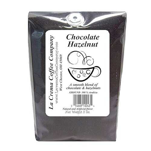 La Crema Coffee Chocolate Hazelnut 2-Pound Package | Top Notch Quality Coffee | Allergen Free | Gluten Free | Sugar Free | Always Roasted Fresh to Order