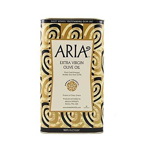 Aralia Olive Oils Aria Greek 2020 Harvest Extra Virgin Olive Oil from Western Crete - 3 Liter / 101.4 Ounce Tin画像