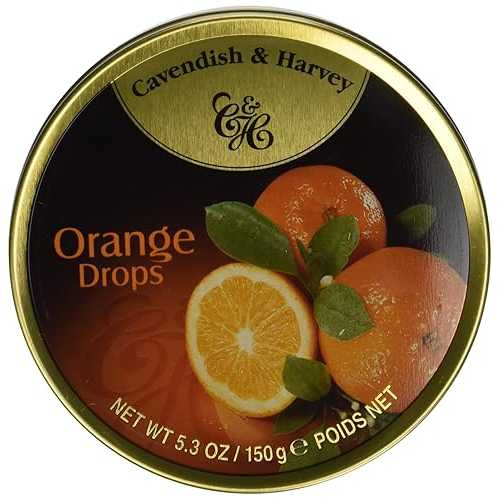 Cavendish & Harvey キャンディ缶オレンジ、5.3 オンス (12 個パック) Cavendish & Harvey Candy Tin Orange, 5.3 oz (Pack of 12)
