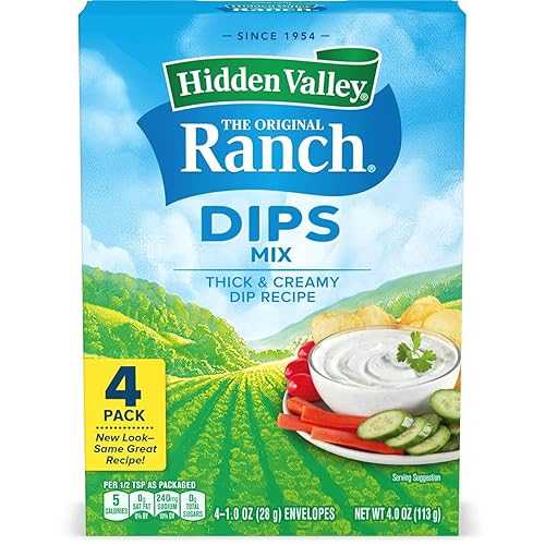 Hidden Valley Dips Mix, Original Ranch, 1.0 Ounce (Pack of 6)